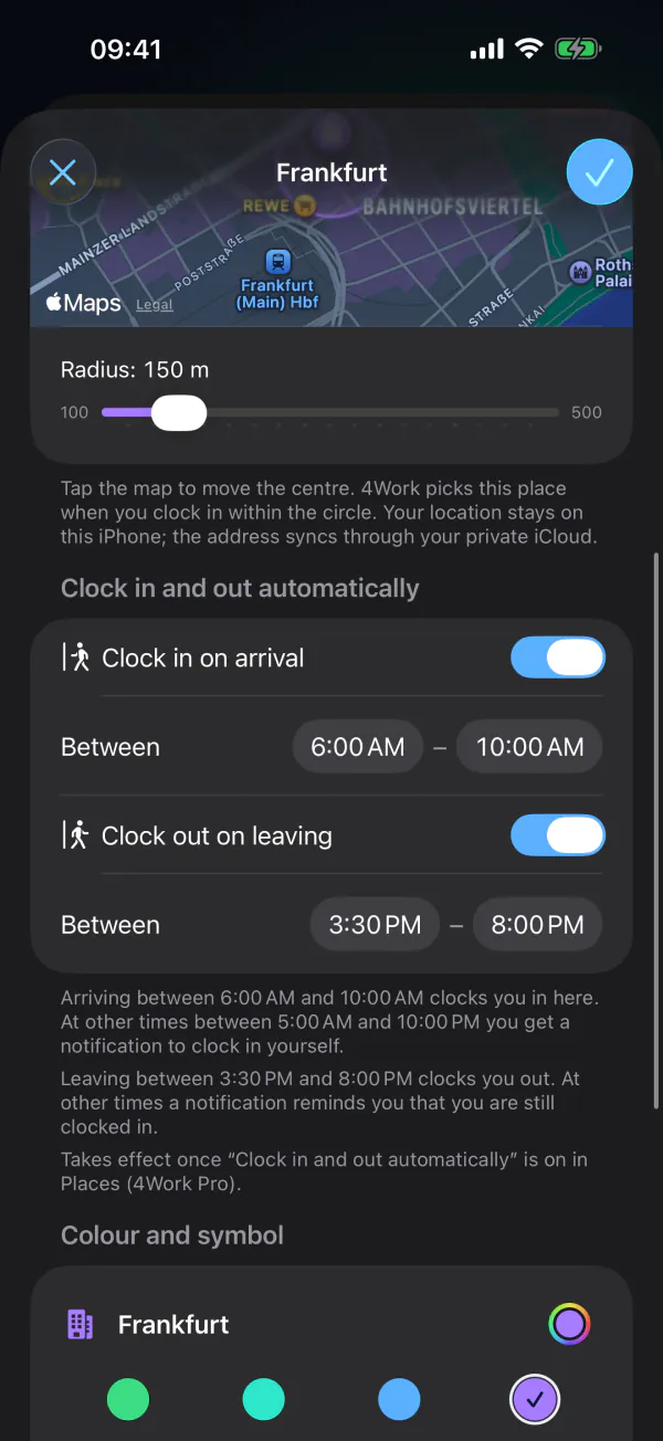 Automatic clock-in and the morning question (Pro)