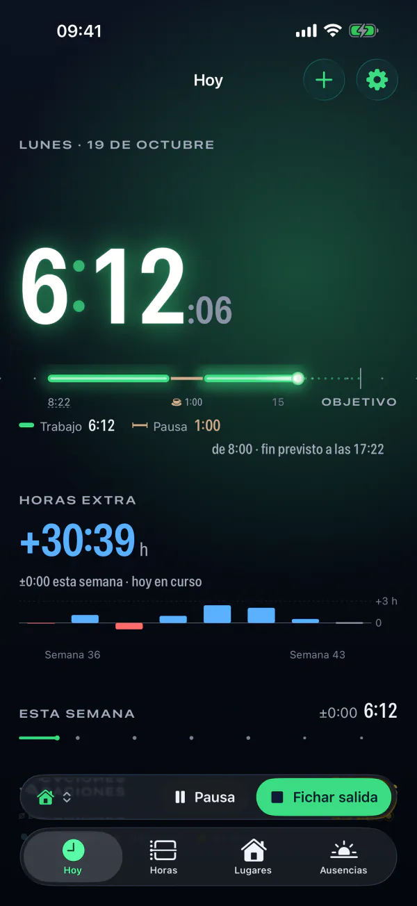 Reloj de fichar